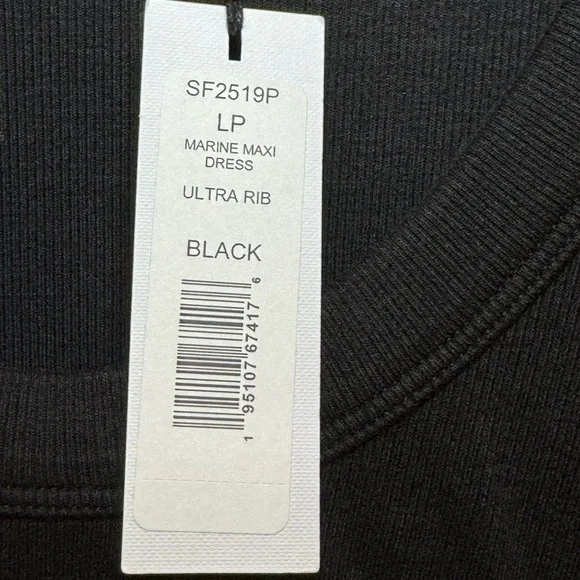 NWT Michael Stars Marine Maxi Ultra Rib‎ Knit Dress in Black. Size LP - Picture 8 of 10